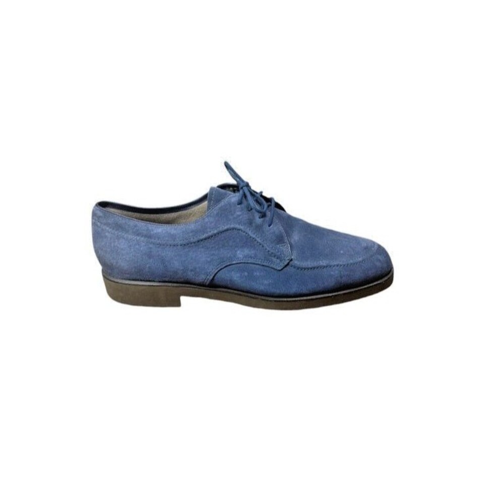 Hush Puppies Blue Suede Shoes Mens Size 12 Lace Up Oxford Elvis Preppy Classic